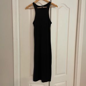 XS Express Bodycon Racerback Midi Black Dress